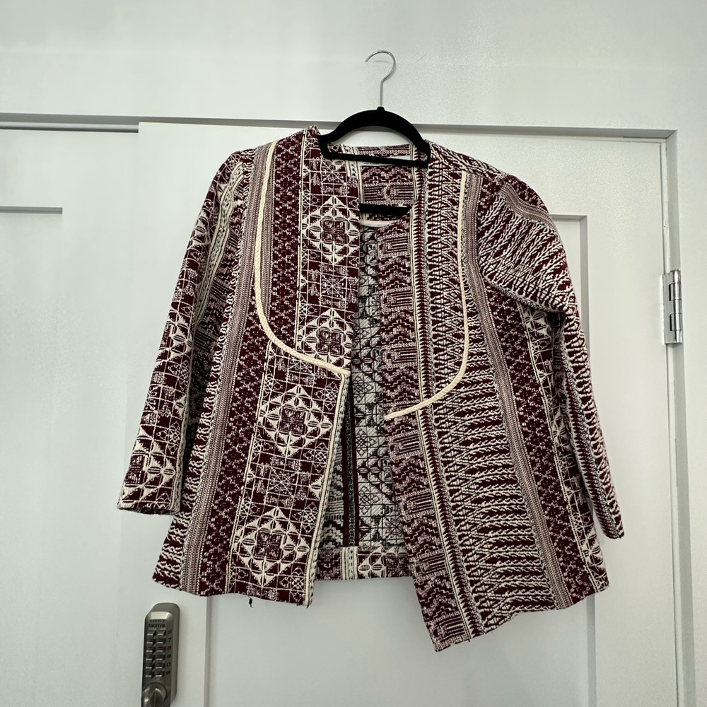 Aztec print jacket. Size medium
